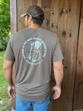 QUIVER TEE (FRONT/BACK IMAGE) COLOR: BROWN