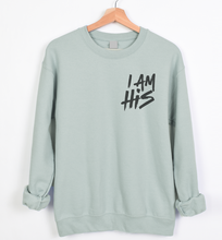 I AM HIS - DROPSHOULDER SWEATSHIRT - DUSTY GREEN