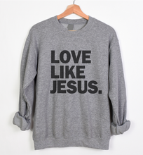 LOVE LIKE JESUS - DROPSHOULDER SWEATSHIRT - DEEP HEATHER