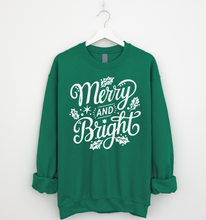 *LIMITED EDITION* MERRY & BRIGHT - DROPSHOULDER SWEATSHIRT - GREEN