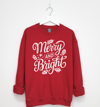 *LIMITED EDITION* MERRY & BRIGHT - DROPSHOULDER SWEATSHIRT - RED